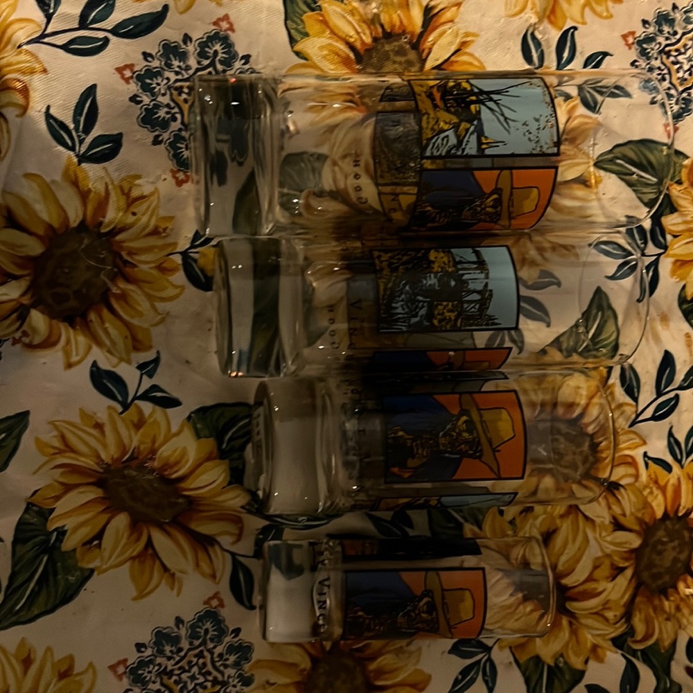 SPIRITS BY VINCENT VAN GOGH - painted shot glasses